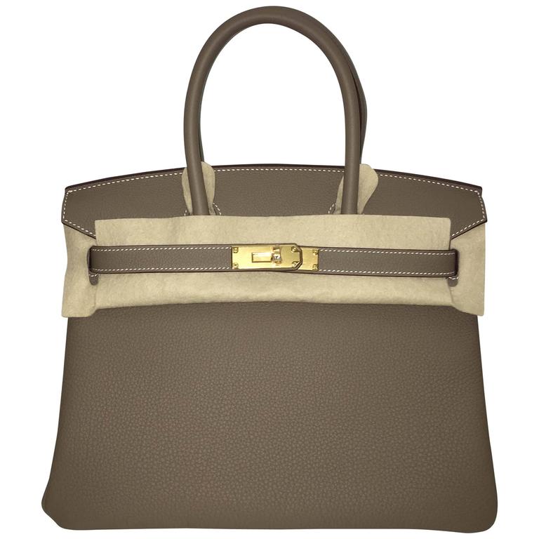 Brand New Hermes Birkin 30 Etoupe Togo GHW at 1stdibs