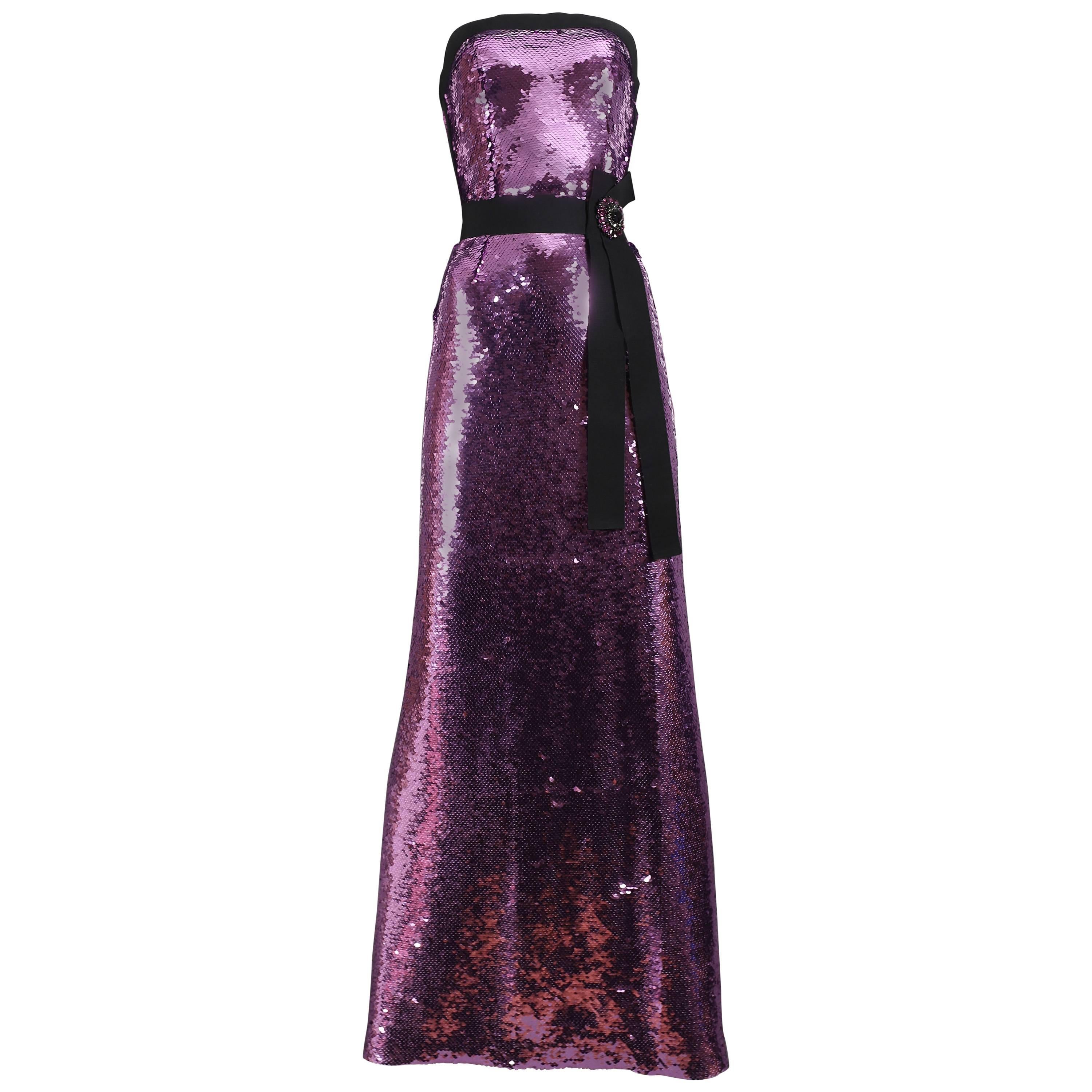 Dolce & Gabbana strapless sequinned evening gown, fw 2009 For Sale