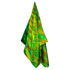 William David Limited Edition Silk Scarf Green