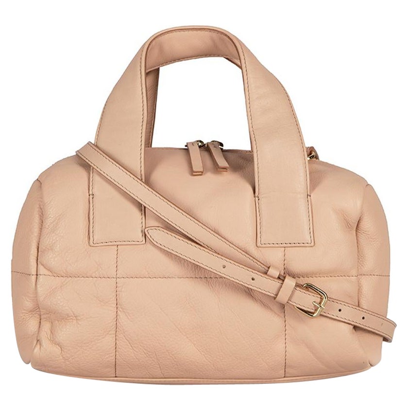 Dries Van Noten Women's Pink Quilted Leather Top-Handle Bag