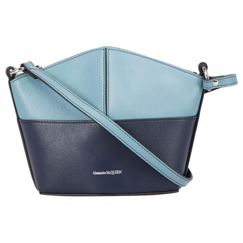 Alexander McQueen Women's Blue Leather Crossbody Bag For Sale