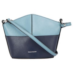 Alexander McQueen Women's Blue Leather Crossbody Bag