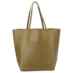 Cabas Sesia Leather Trimmed Canvas Tote Bag in Beige - Loro Piana