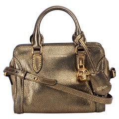 Alexander McQueen Women's Gold Leather Metallic Mini Bag