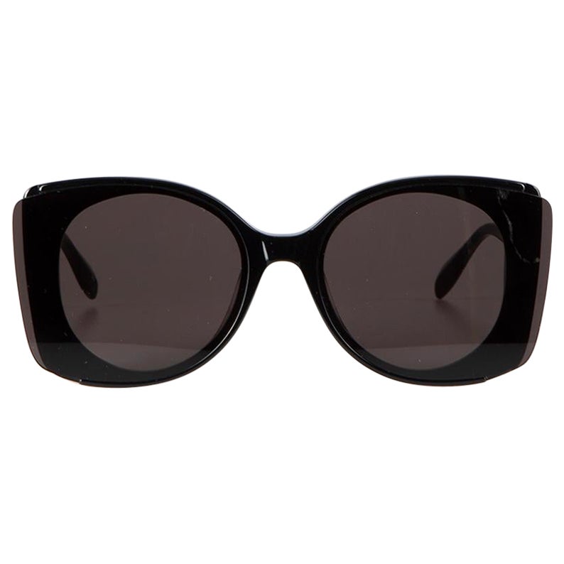 Alexander McQueen Women's Black Oversized Butterfly Sunglasses