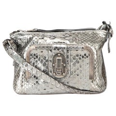 Chloé Women's Vintage Silver Python Leather Shoulder Bag