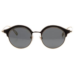 Emporio Armani Women's Black Enamel Trim Round Sunglasses