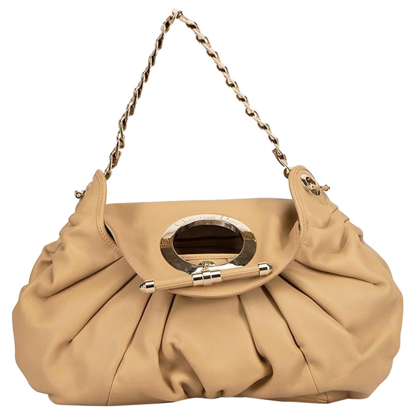 Dior Women's Beige Leather Jazz Club Shoulder Bag For Sale