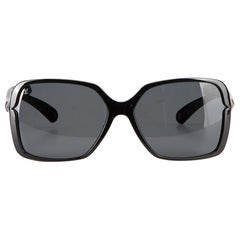Schwarze Logo-Sonnenbrille von Louis Vuitton für Damen mit quadratischem Rahmen