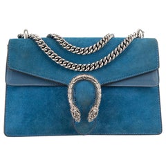 Gucci Women's Blue Suede Medium Dionysus Shoulder Bag