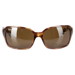 Occhiali da sole con montatura rettangolare polarizzata Ray-Ban Donna Marrone Tartaruga