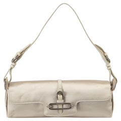 Jimmy Choo Women's Ivory Silk Crystal Cosmo Shoulder Bag