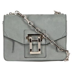 Used Proenza Schouler Women's Grey Suede Hava Chain Shoulder Bag