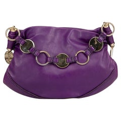 Saint Laurent Women's Saint Laurent Rive Gauche Purple Leather Shoulder Bag