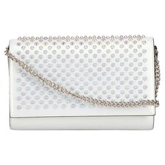 Christian Louboutin - Borsa a tracolla olografica in pelle iridescente con spillo da donna