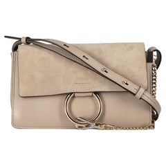 Chloé Women's Taupe Leather Calfskin Faye Small Shoulder Bag