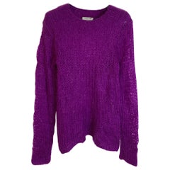 Helmut Lang riot loose mohair knit purple