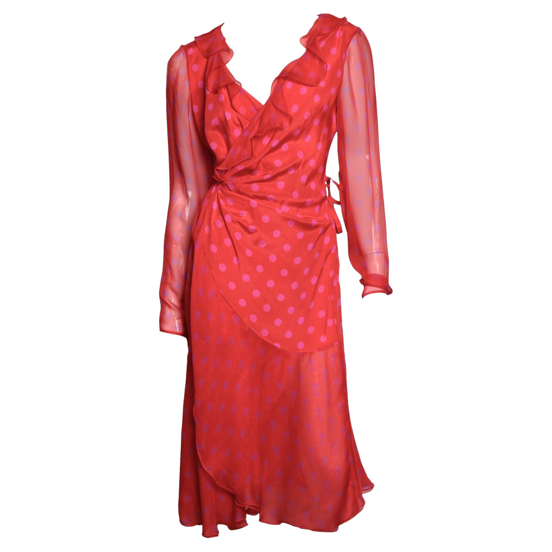 Vintage Emanuel Ungaro Silk Dress, 1990s For Sale