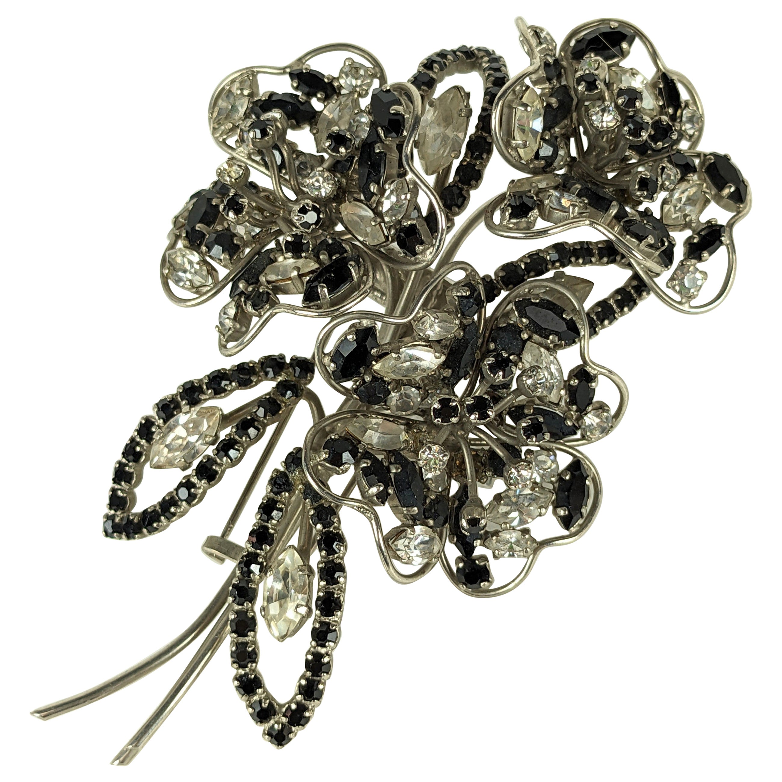 Roger Jean Pierre  Large Scale Depose Bouquet Brooch