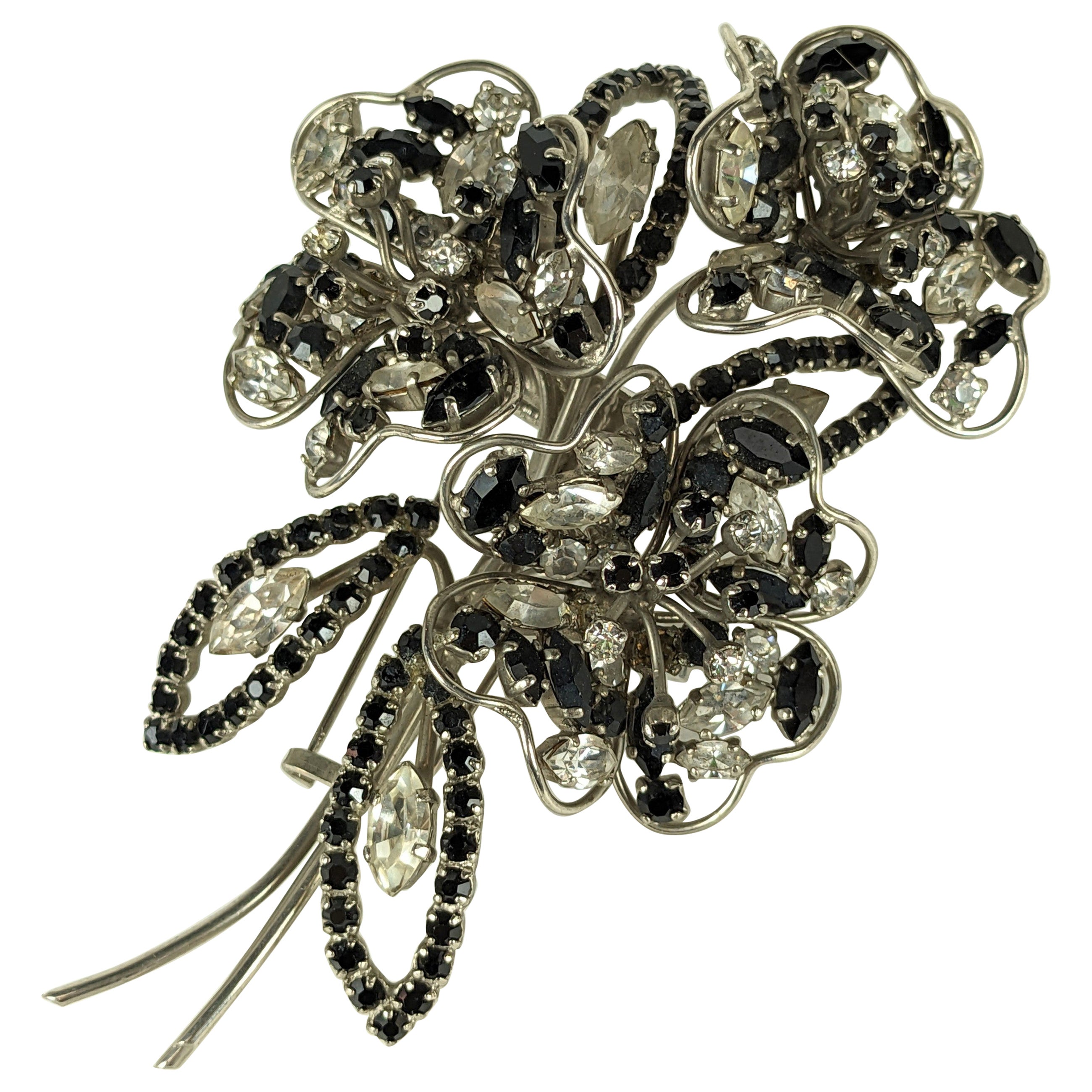 Roger Jean Pierre  Large Scale Depose Bouquet Brooch  