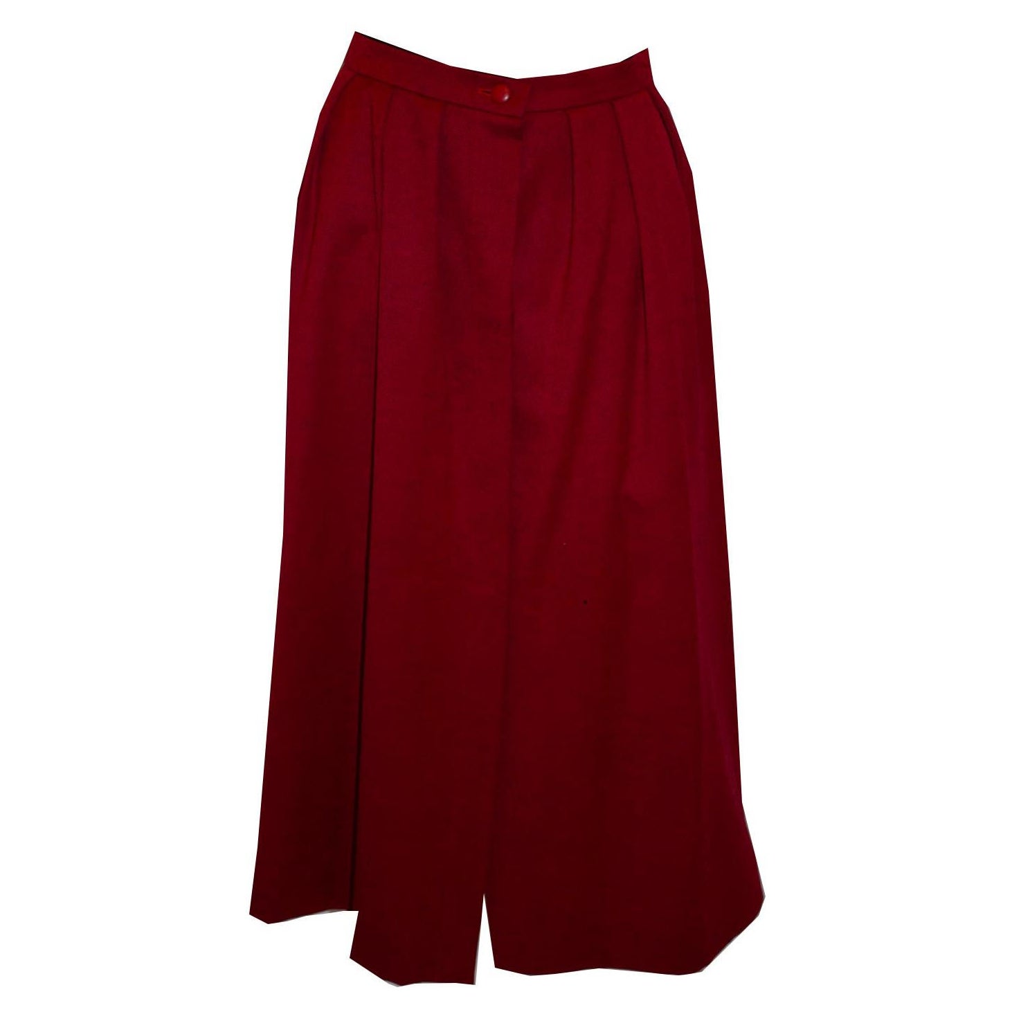 Vintage Christian Dior Red Wool Skirt For Sale