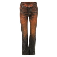 Roberto Cavalli Just Cavalli - Jeans a gamba dritta con motivo a pelle di serpente - taglia L.