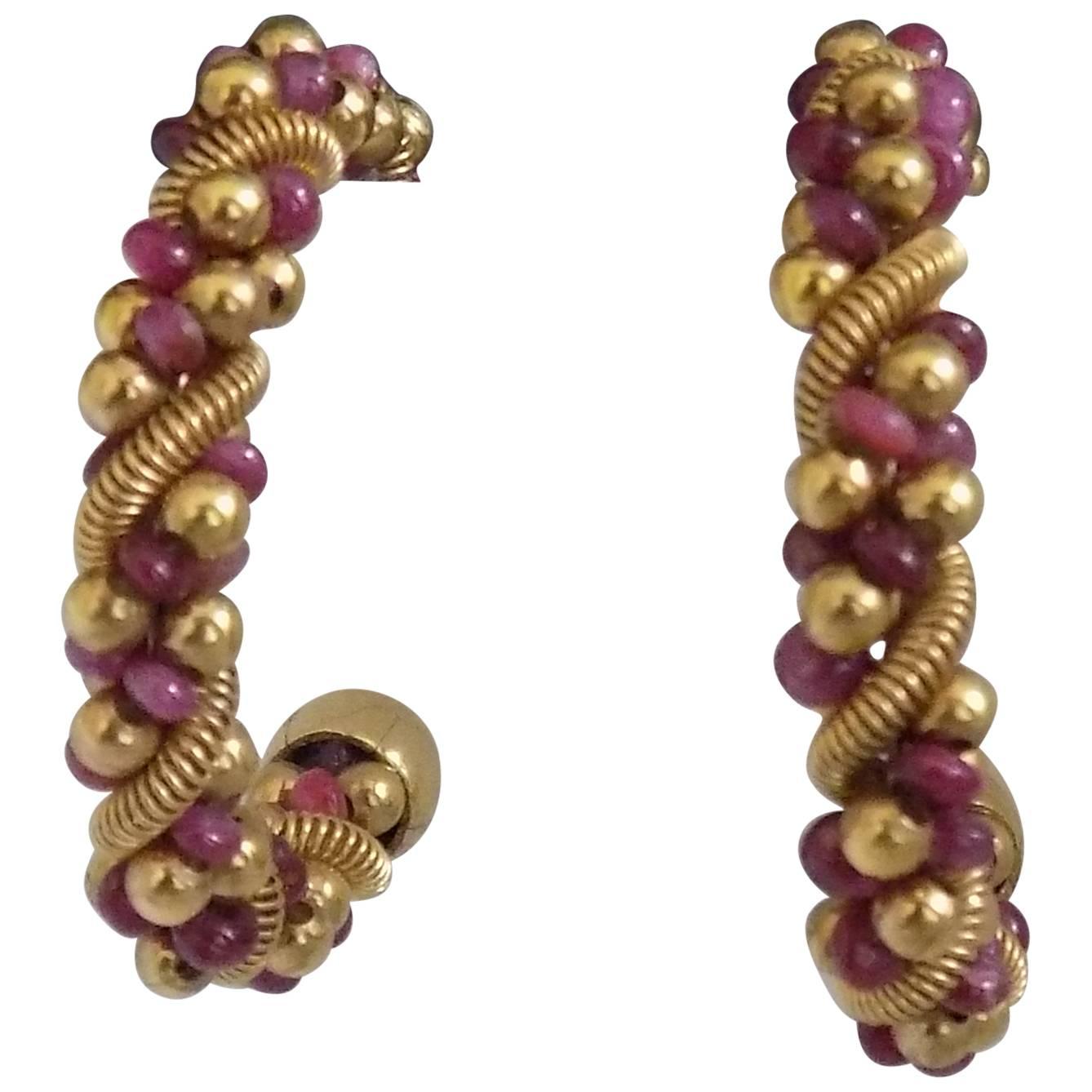 18kt Gold Earrings For Sale