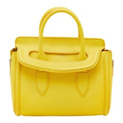 Alexander McQueen Yellow Leather Medium Heroine Satchel