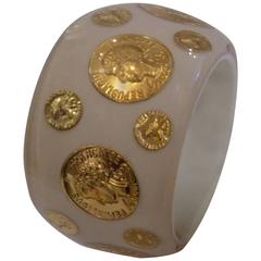 White bangle with coins 6