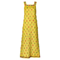 Extraordinary Unlabeled Yellow Beaded & Sequins Embellished Dress