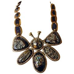 Tom Ford Lisa Eisner Big Butterfly Druzy Necklace Collectible