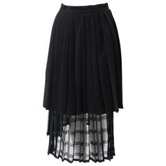 Unique Gianni Versace Couture Layered Pleated Net Skirt Spring 1994 9