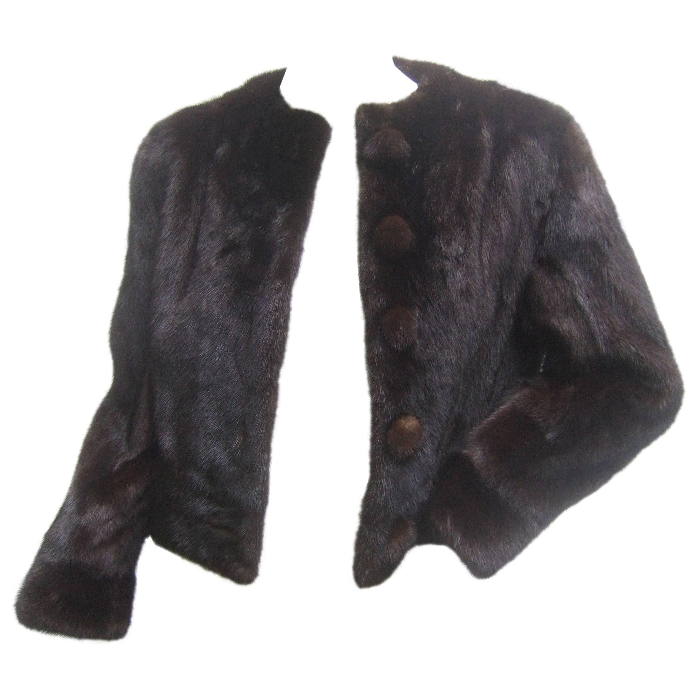 Luxurious Mink Fur Cropped Jacket c 1970