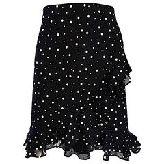 marie gray john st knit sequin 1990s ruffle polka dot skirt clothing skirts
