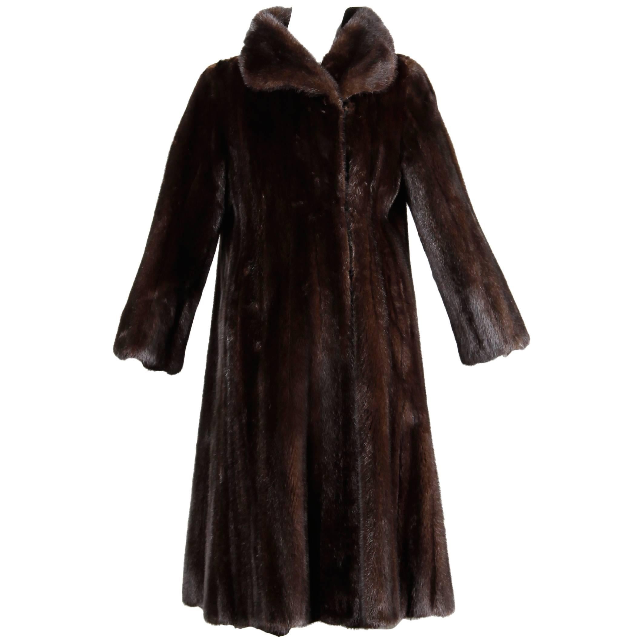 Stunning Numbered Black Willow by Neiman Marcus Vintage Ranch Mink Fur Coat