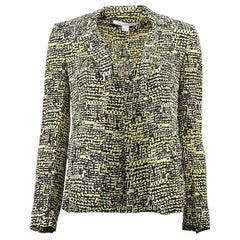 Abstract Pattern Open Front Jacket Size XXS