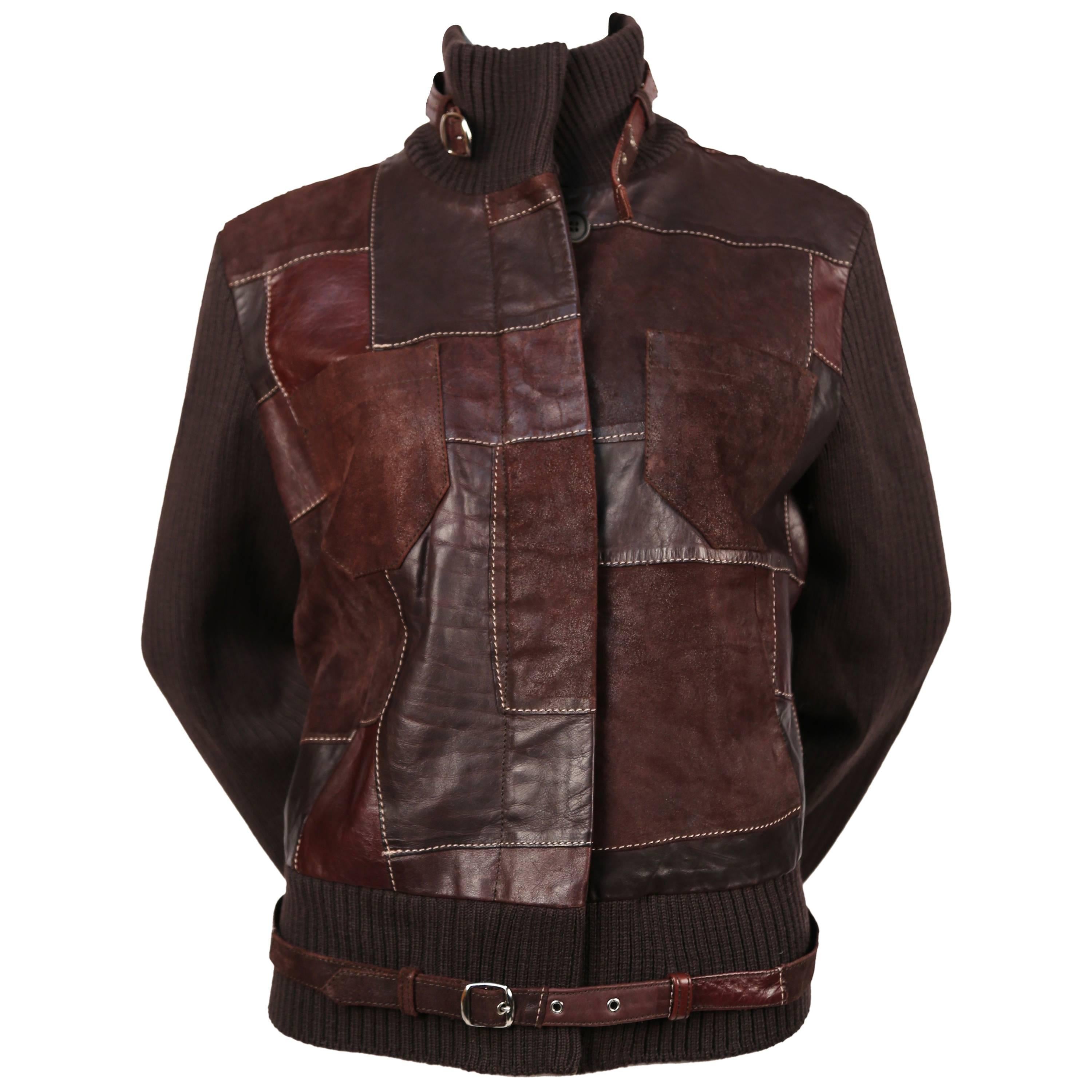 1998 ALEXANDER MQUEEN patchwork leather jacket