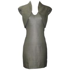 Alexander McQueen Black White Houndstooth Sculptural Shoulder Bolero Dress 7