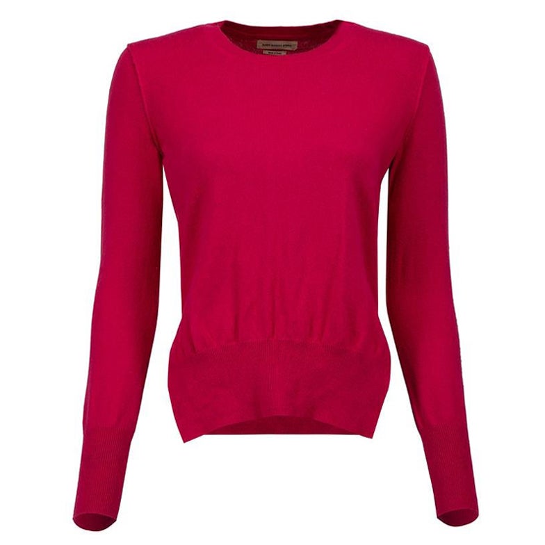 Isabel Marant Étoile Pink Cotton Knit Long Sleeve Sweater Size XS For Sale