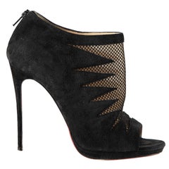 Black Suede Disorder 120 Booties Size IT 39