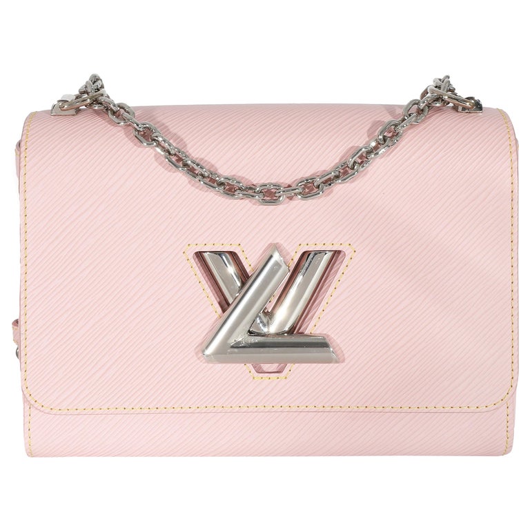Louis Vuitton Pink Shearling Twist LV Gold Chain Bag 1LK0412C For Sale at  1stDibs