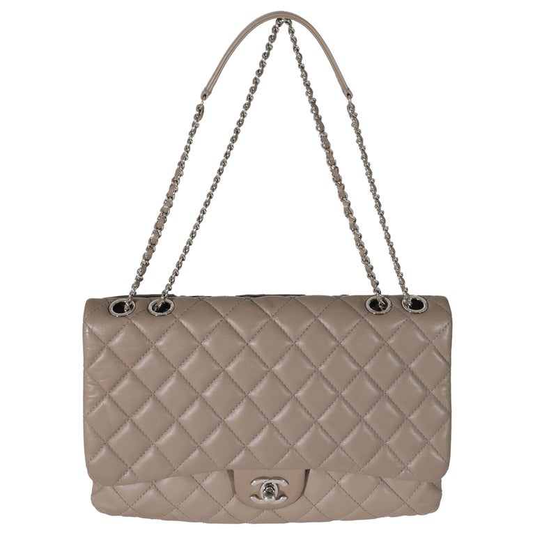 Chanel Easy Carry Flap Bag Quilted Lambskin Jumbo at 1stDibs