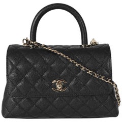 CHANEL 22P Black Caviar Extra Mini Coco Handle *New - Timeless Luxuries