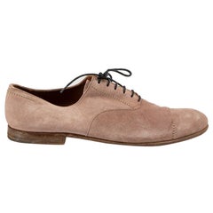 Dusty Pink Suede Round Toe Oxfords Size IT 37