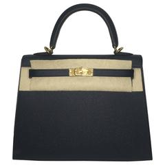 Brand New Hermes Kelly 25 Blue Indigo Epsom GHW