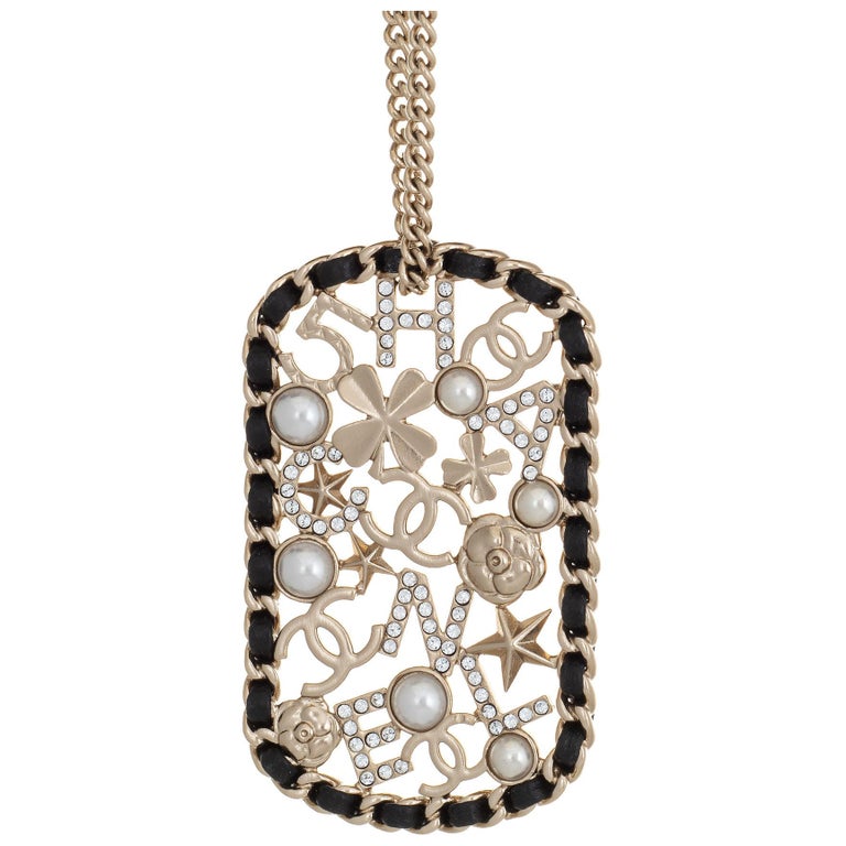 Chanel Silver Metal Paris-Dallas Multistrand Necklace CC Logo at 1stDibs