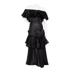 Abito con volant di Yves Saint Laurent Haute Couture (anni '80)