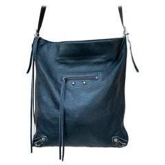 Balenciaga black leather shoulder Bag