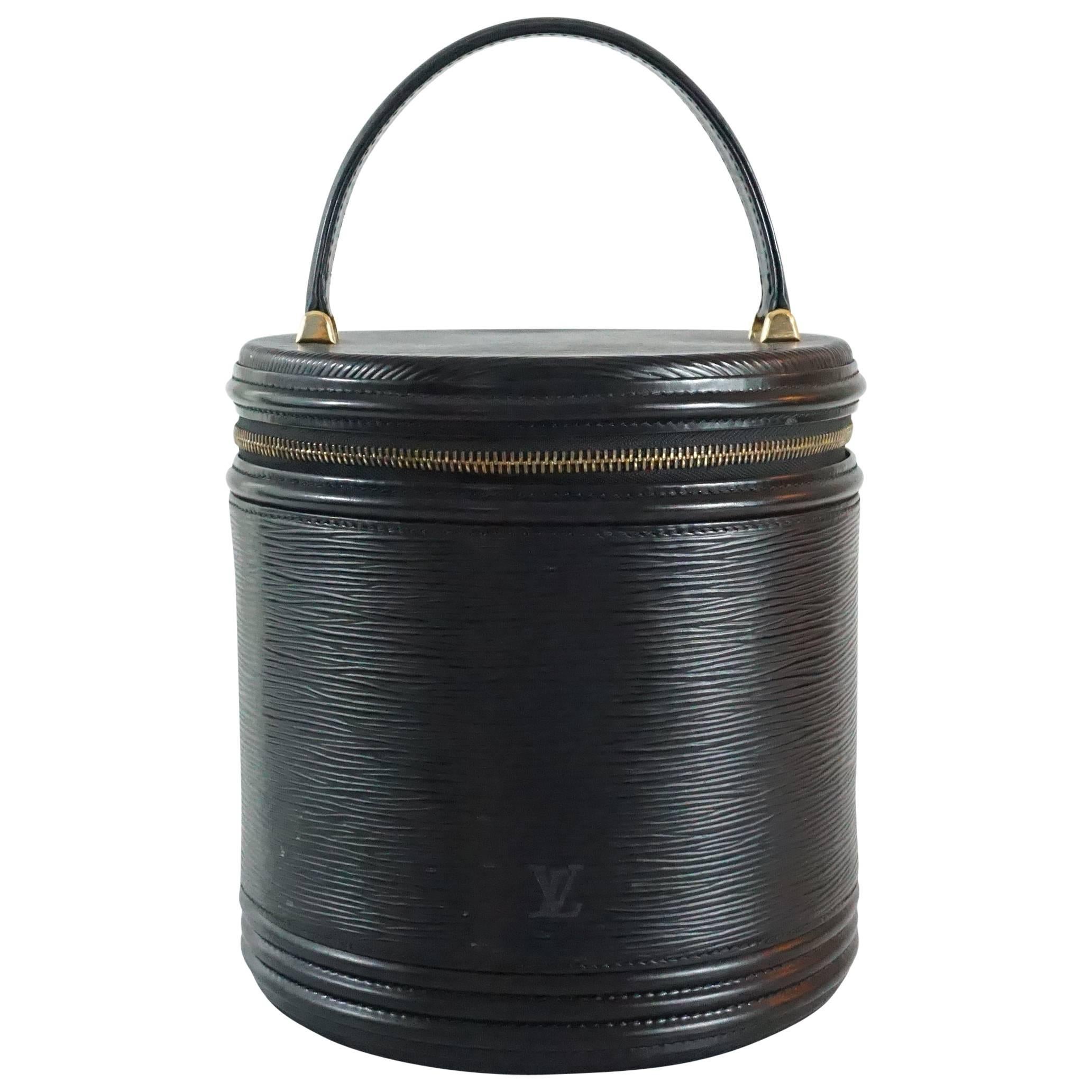 Louis Vuitton Black Epi Leather Zippered Case - 1990's 