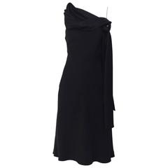 90s John Galliano black knot satin slip dress 11